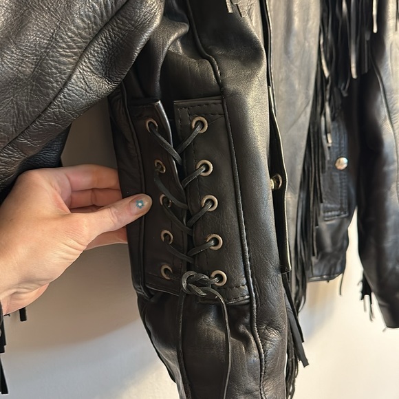 Diamond Leather Fringe jacket - Picture 2 of 5